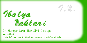 ibolya maklari business card